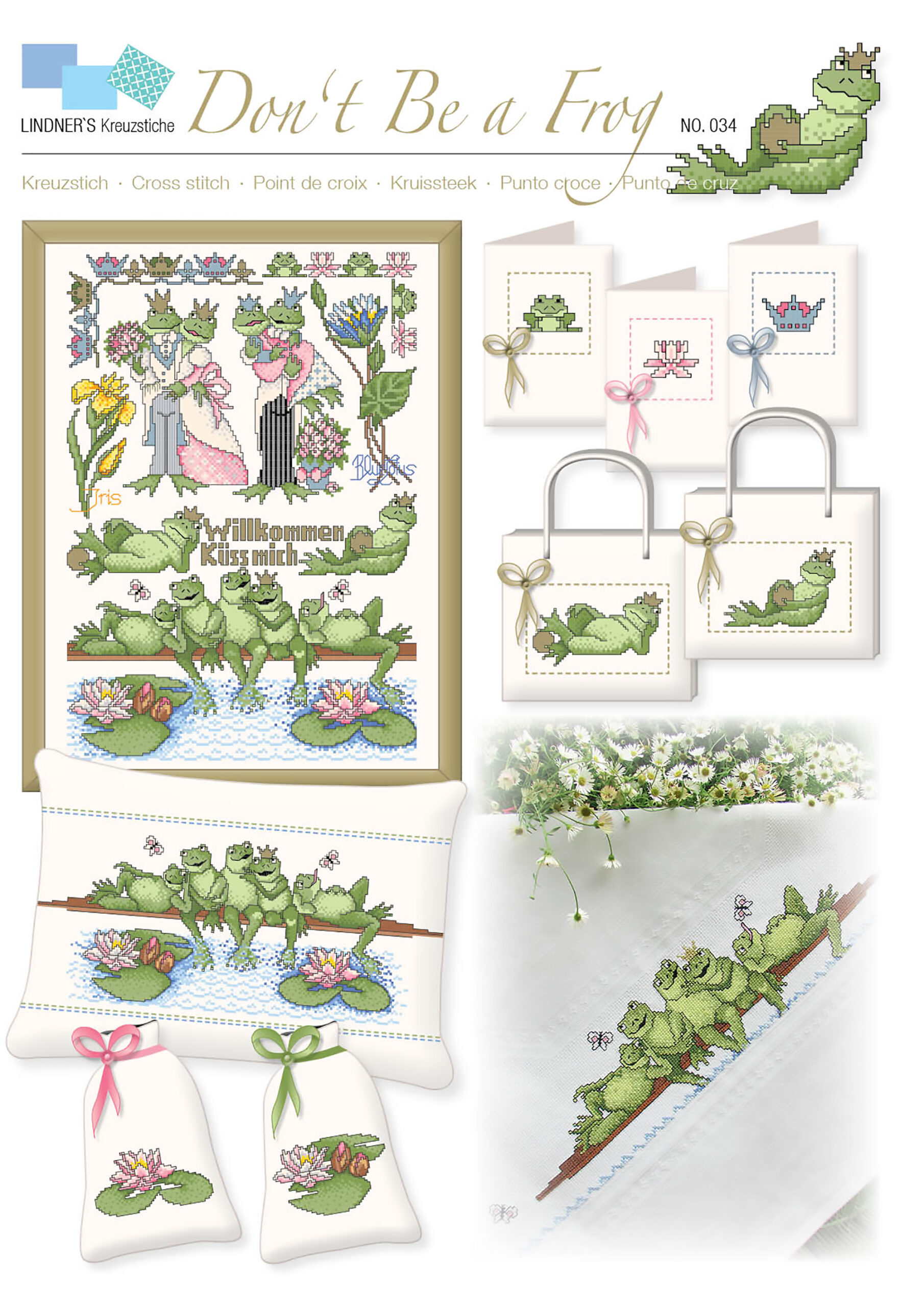 Lindners Cross Stitch Chart Dont Be A Frog ePattern