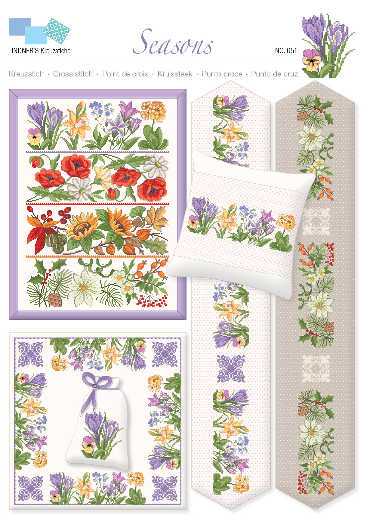 Lindners Cross Stitch Chart Seasons ePattern
