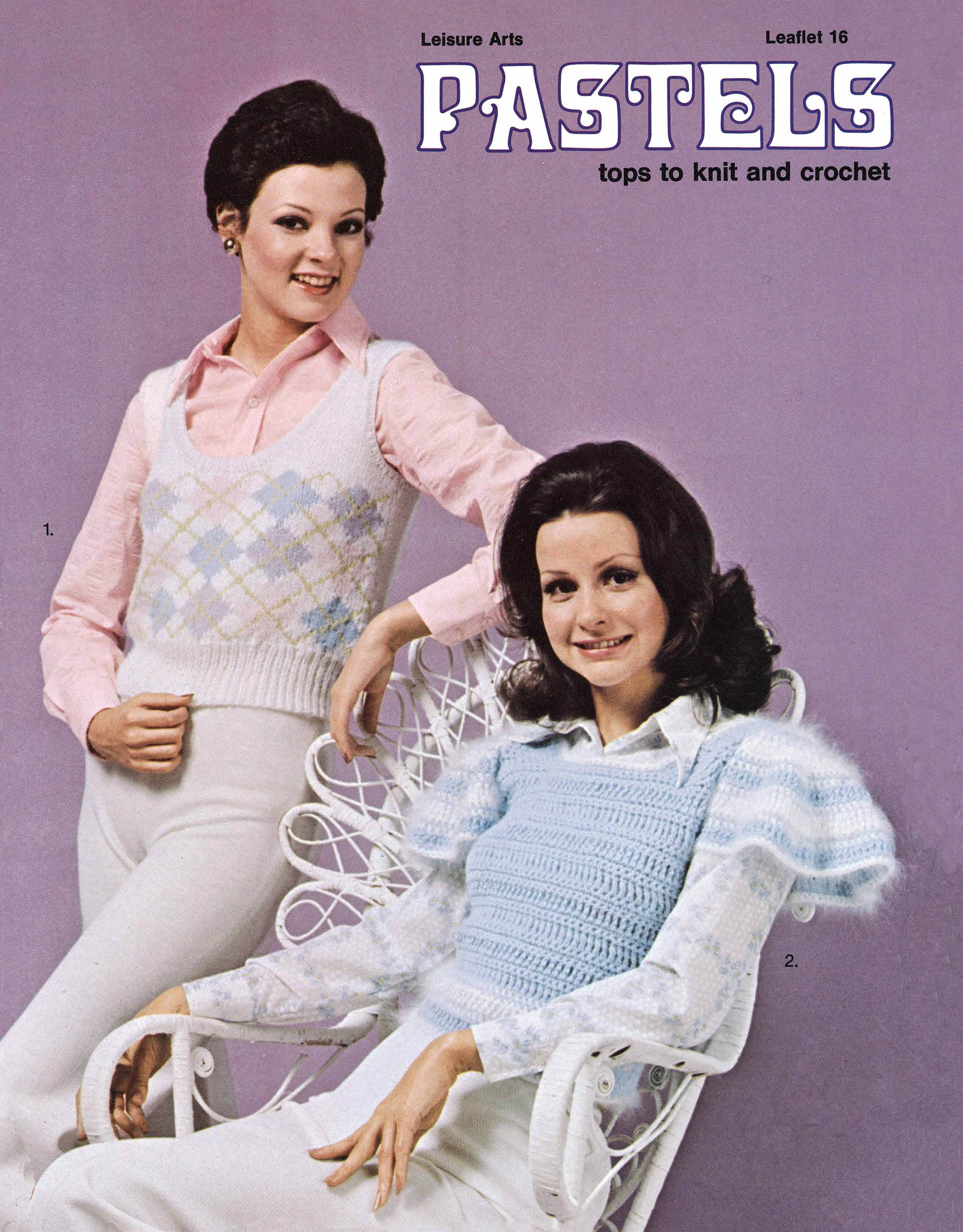 Leisure Arts Leaflet 16 Pastels Tops To Knit And Crochet eBook