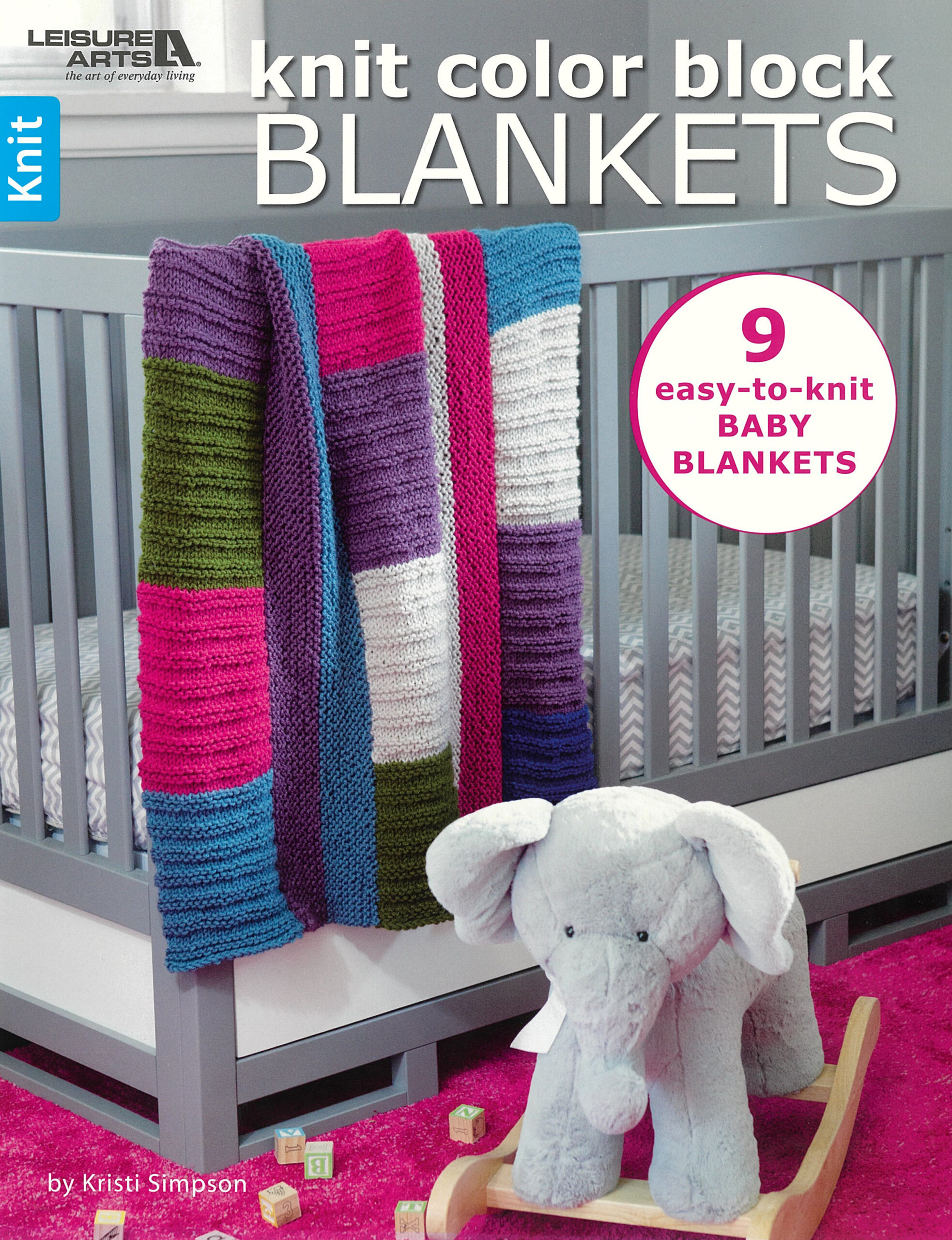 Knitting Knit Color Block Blankets