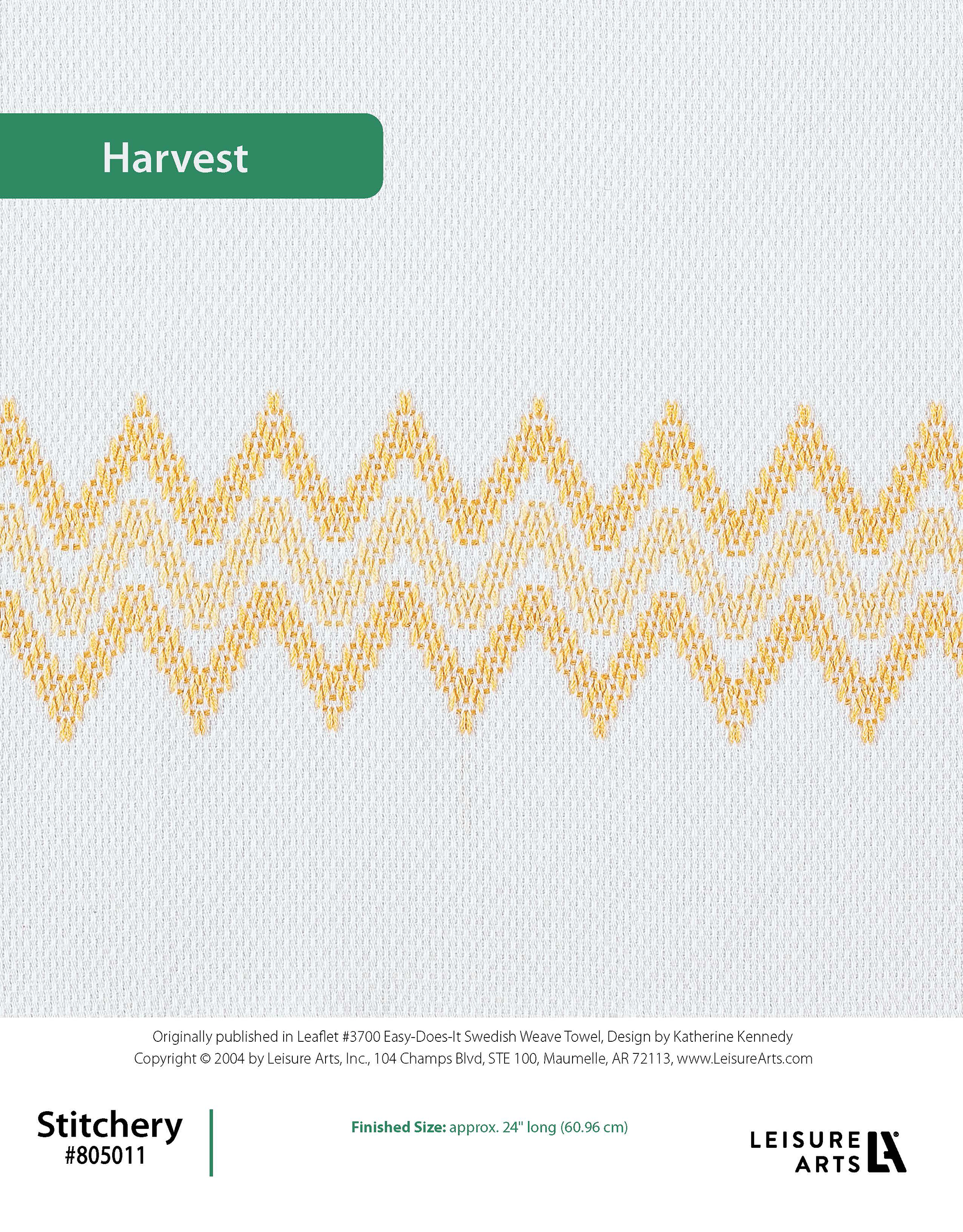 Leisure Arts EasyDoesIt Swedish Weave Towels Harvest Stitchery ePattern