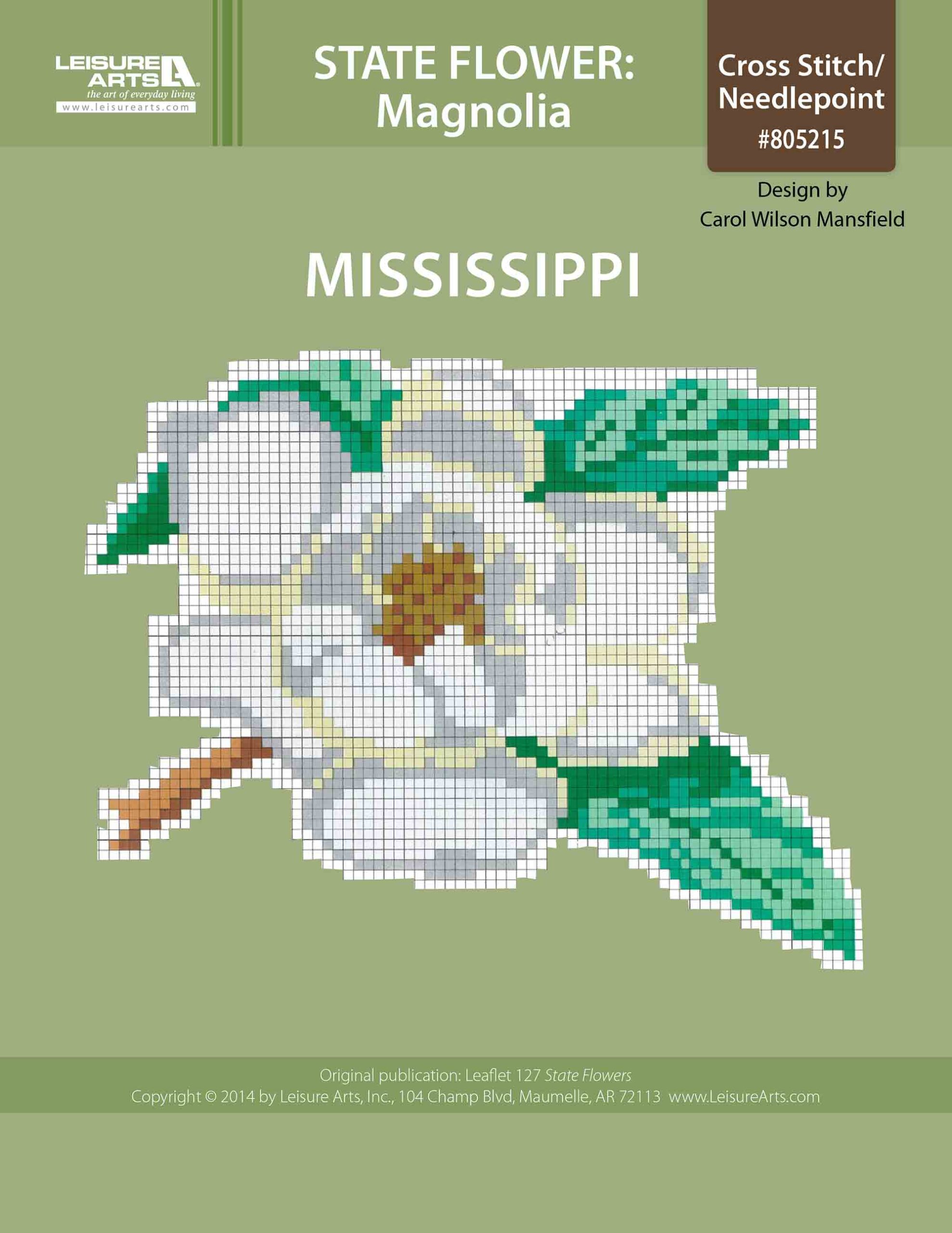 Leisure Arts Mississippi Magnolia Cross Stitch ePattern