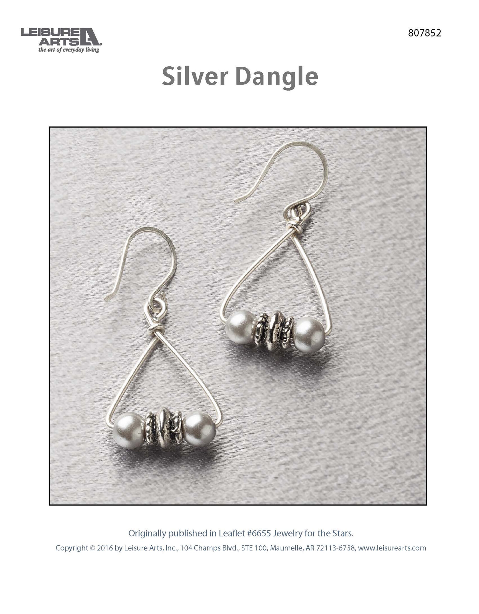 Leisure Arts Jewelry for the Stars ePattern Silver Dangle