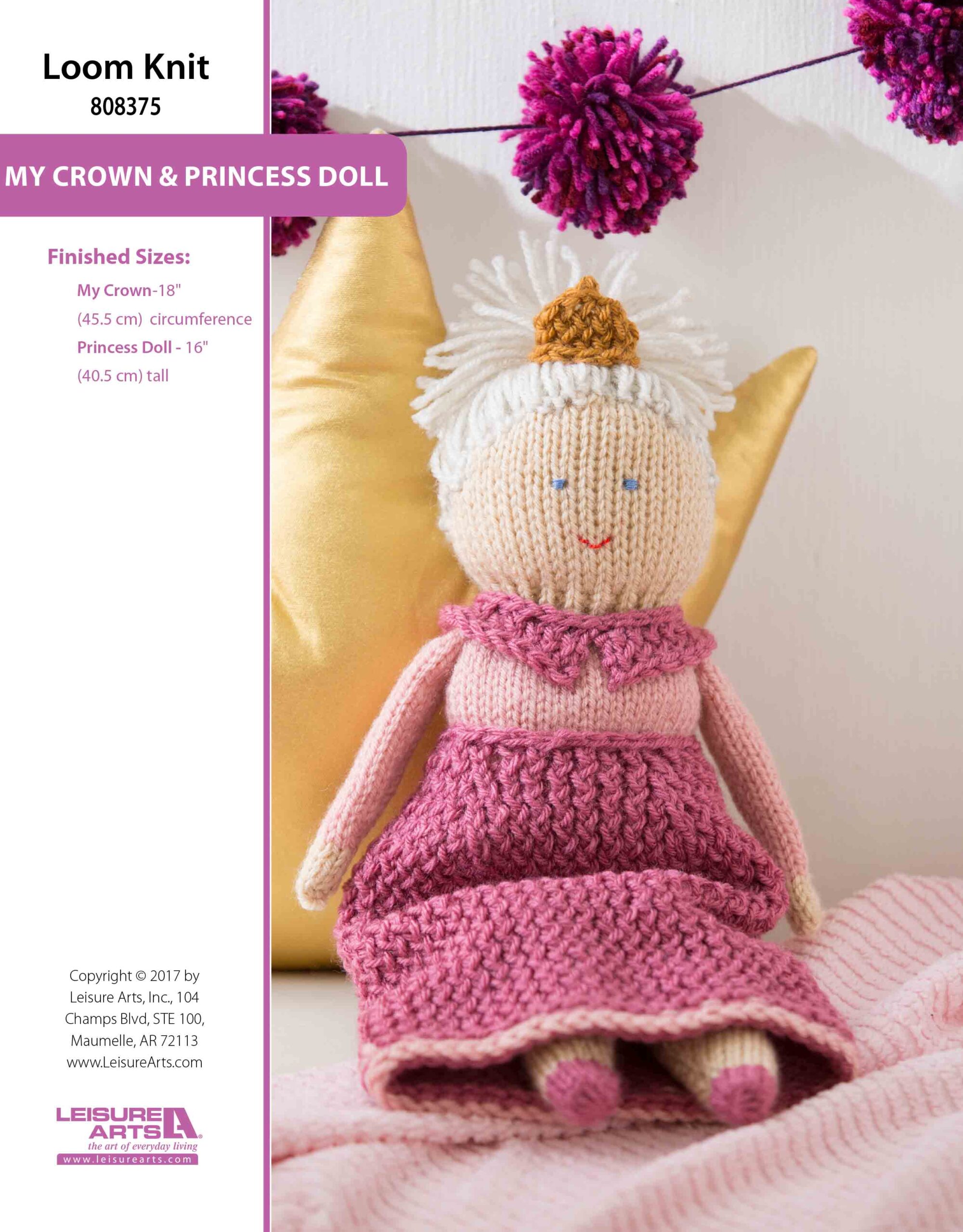Leisure Arts Loom Knit Toys Princess Doll ePattern